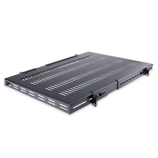 StarTech.com 1U 4-Post Verstelbare Geventileerde Plank voor Server Rack - 150 kg - 49,5 tot 97,4 cm Rack Shelf met Instelbare Mo