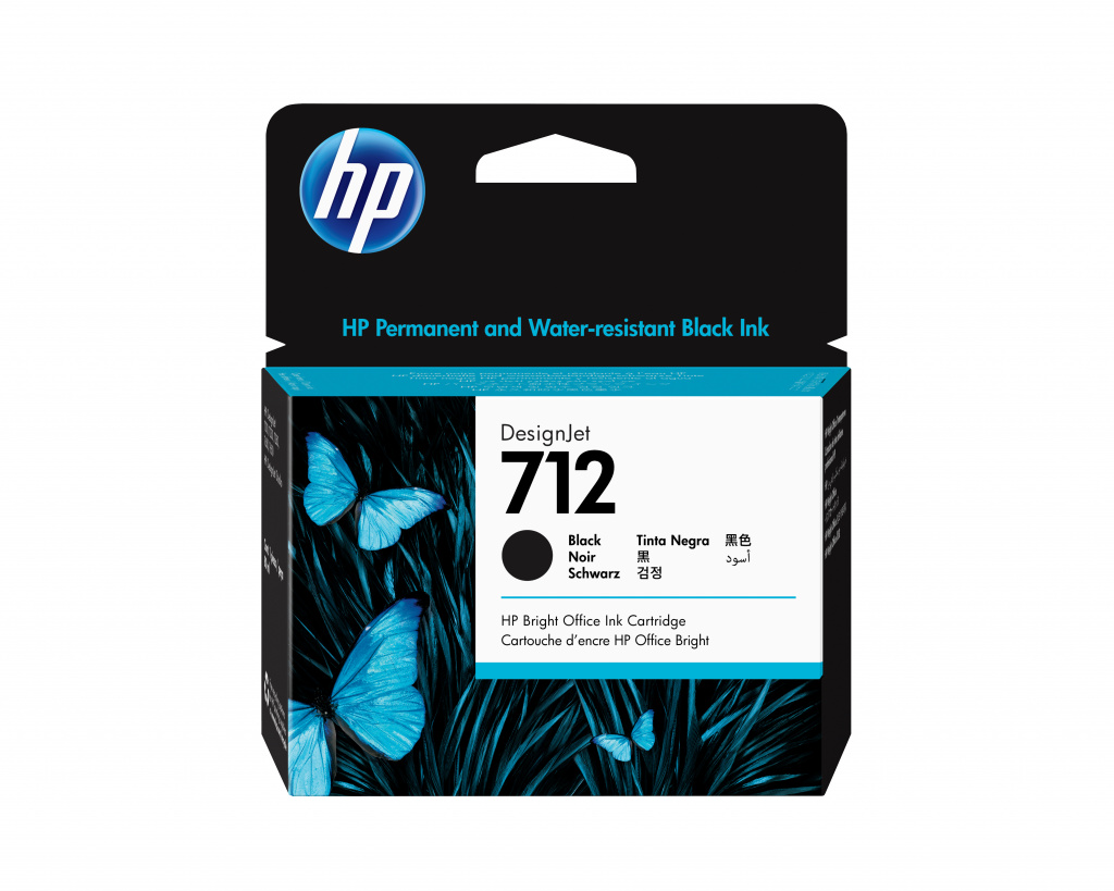 HP 712 80 ml inktcartridge voor DesignJet, zwart