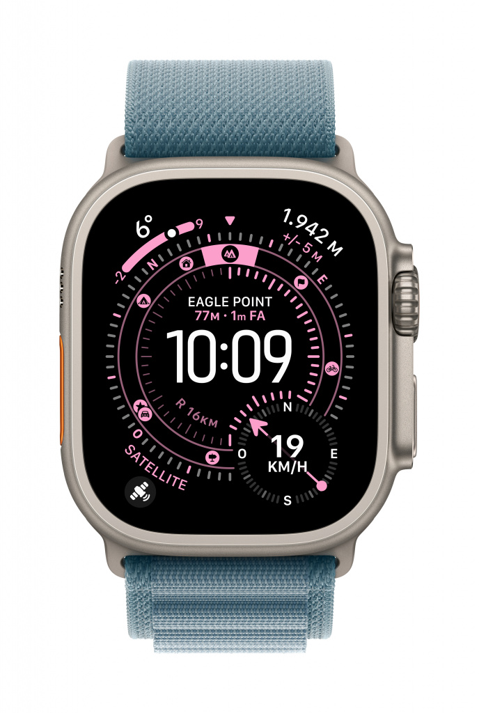 Apple MG9K4ZM/A slimme draagbare accessoire Band Blauw Titanium, Polyester, Spandex