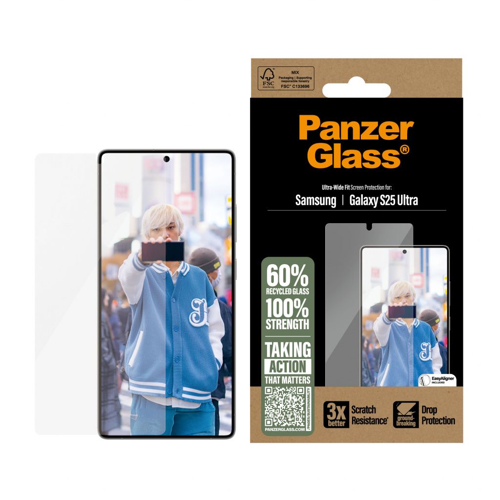 PanzerGlass ® Screen Protector Samsung Galaxy S25 Ultra | Ultra-Wide Fit Doorzichtige schermbeschermer 1 stuk(s) - Afbeelding 2