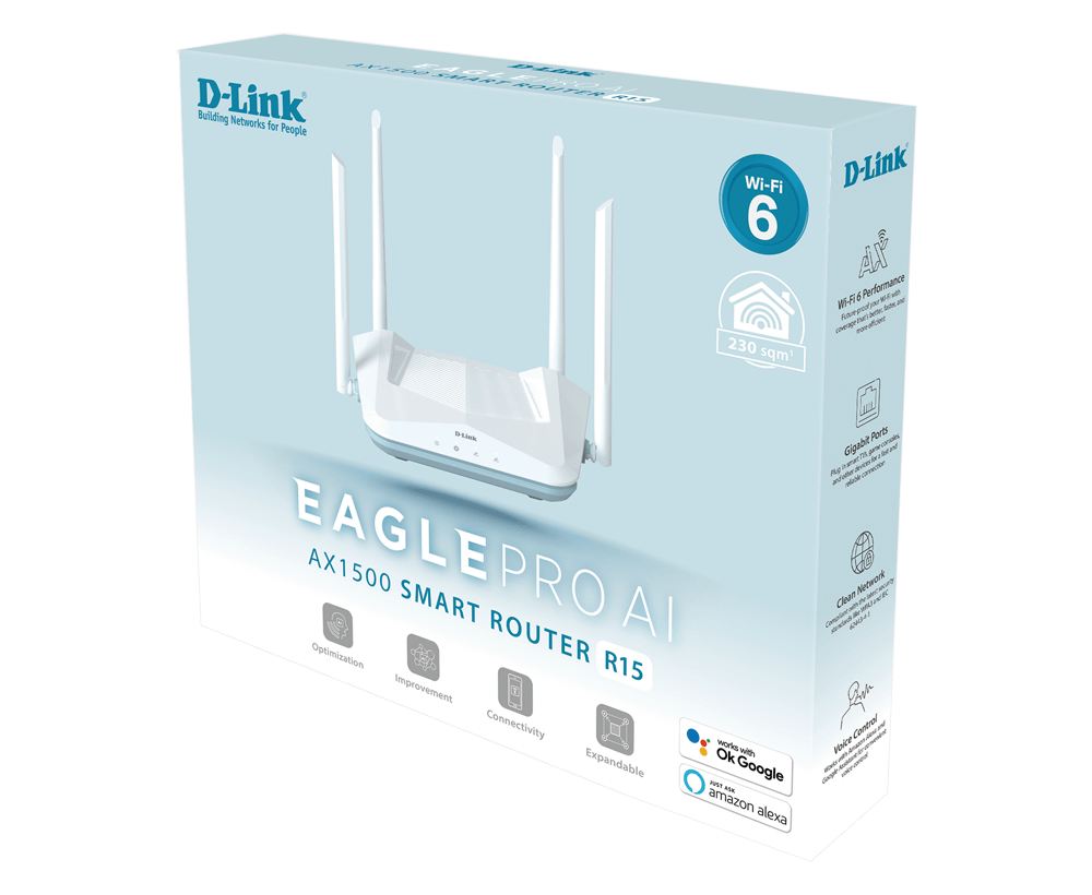 D-Link R15 EAGLE PRO AI AX1500 Smart Router - Afbeelding 5