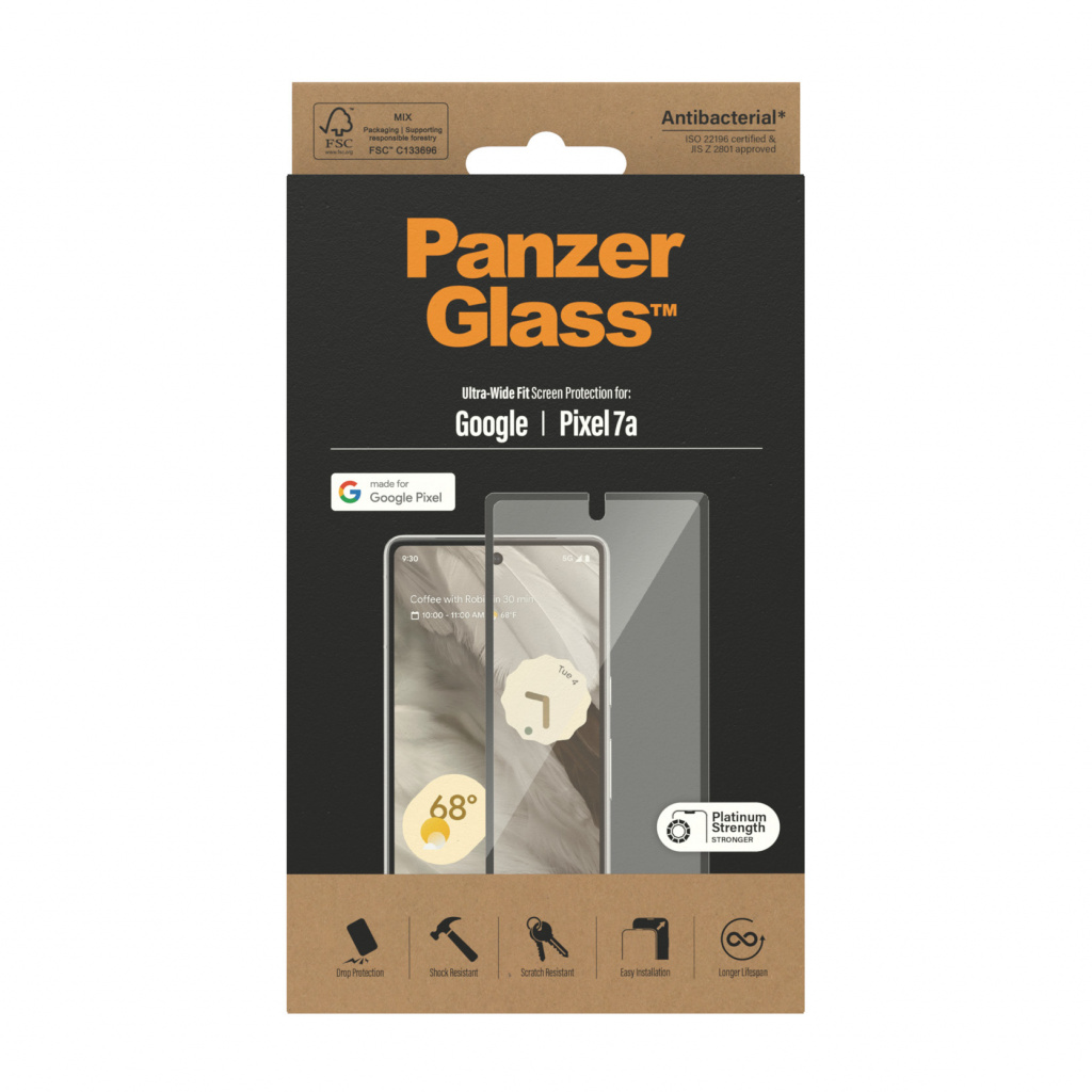 PanzerGlass ® Screen Protector Google Pixel 7a | Ultra Wide Fit Doorzichtige schermbeschermer 1 stuk(s) - Afbeelding 3