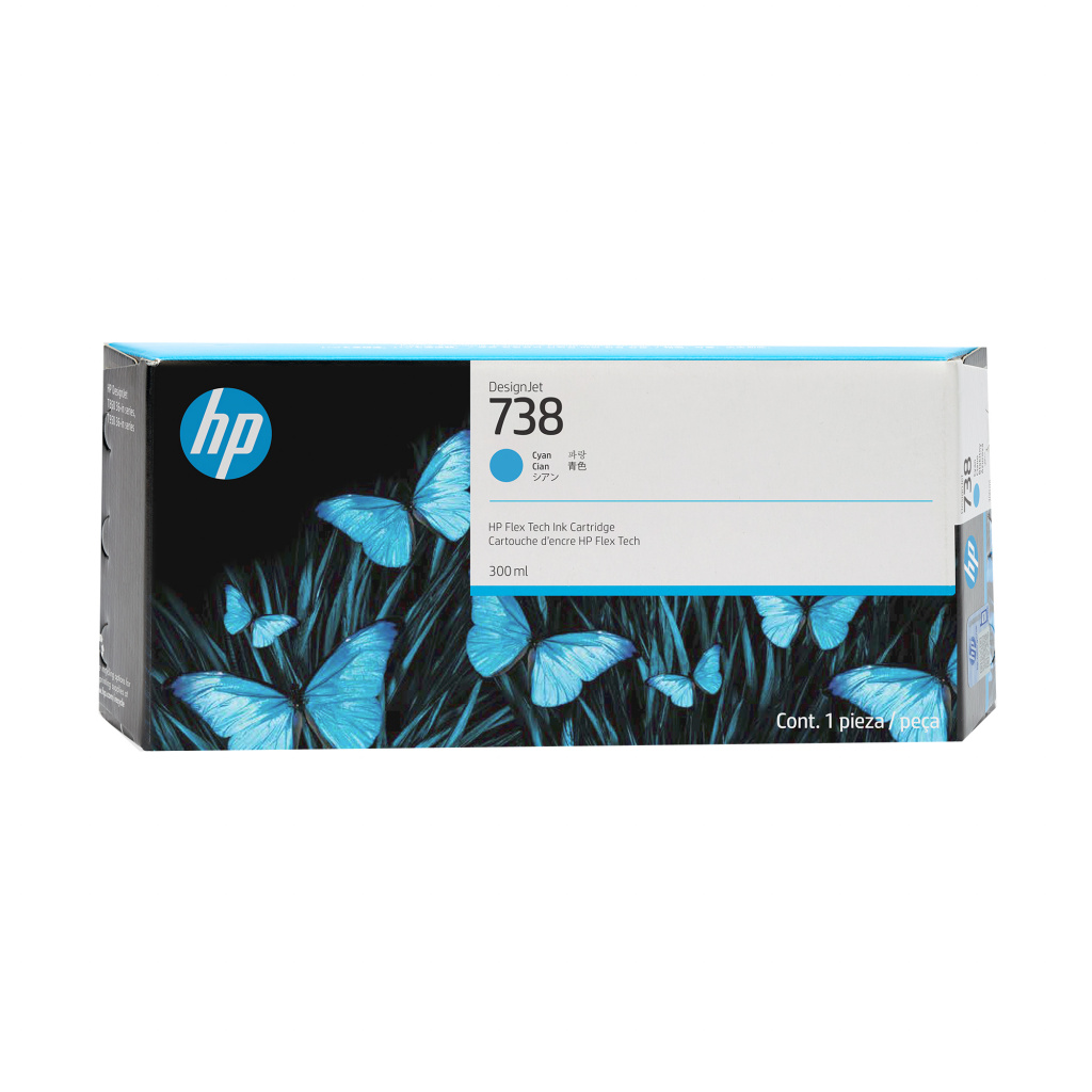 HP 738 300 ml cyaan inktcartridge voor DesignJet