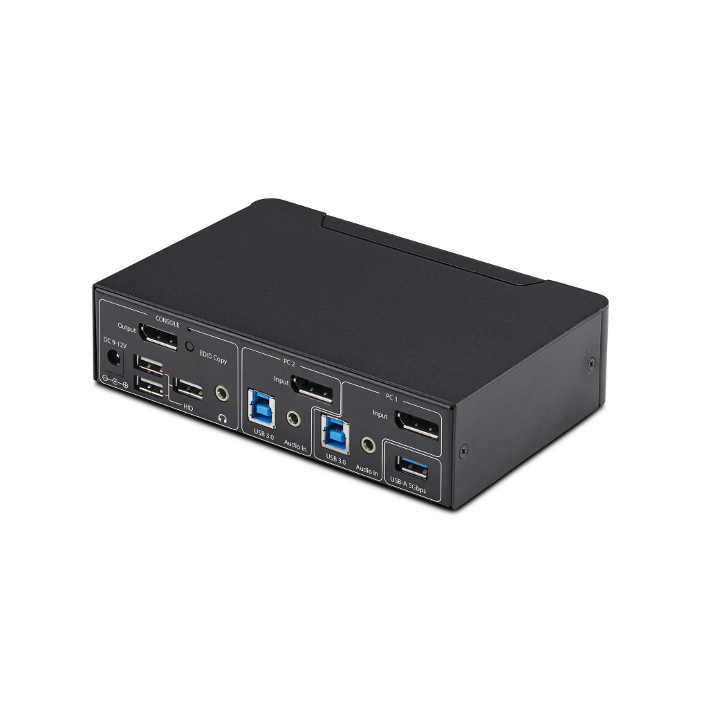 StarTech.com 2-Port DisplayPort KVM Switch, 4K 60Hz, DP 1.2, HDCP 1.4, EDID Beheer, 2-Port USB 3.0 Hub, 4x USB HID Poorten, TAA - Afbeelding 2