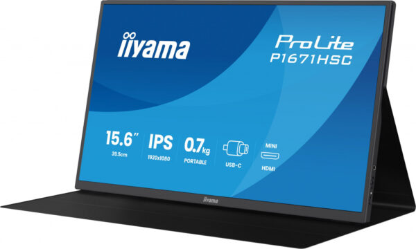 iiyama ProLite P1671HSC-B1 computer monitor 39,6 cm (15.6") 1920 x 1080 Pixels Full HD LED Zwart - Afbeelding 6