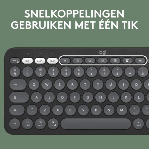 Logitech 920-012214 toetsenbord Inclusief muis Universeel RF-draadloos + Bluetooth AZERTY Frans Grafiet - Afbeelding 5