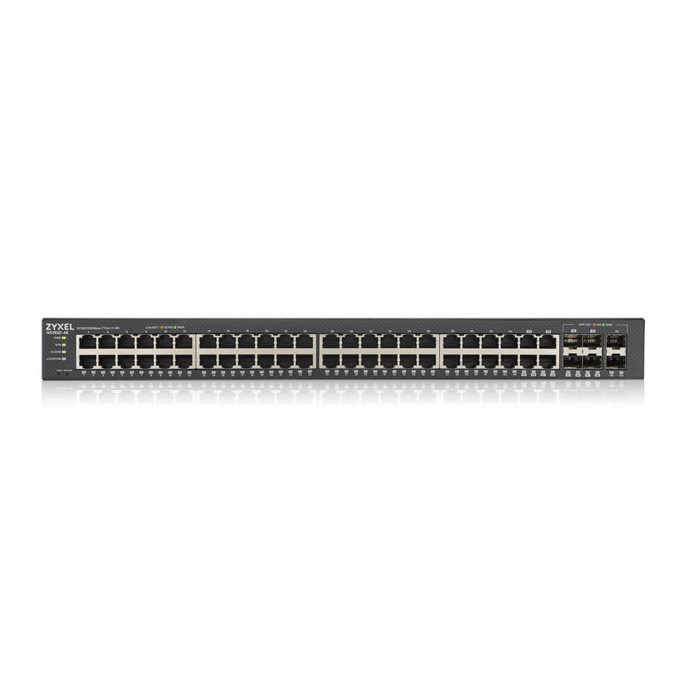 Zyxel GS1920-48V2 Managed Gigabit Ethernet (10/100/1000) Zwart - Afbeelding 3