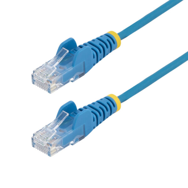 StarTech.com 10m Dunne CAT6 Ethernet Kabel, Blauw, Snagless, 100W PoE, UTP, LSZH, 28AWG Pure Koperdraad, Slim RJ45 Netwerk Patch