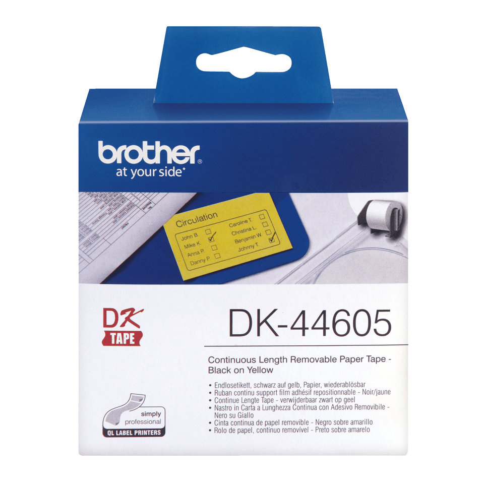 Brother DK-44605 printeretiket Geel - Afbeelding 2