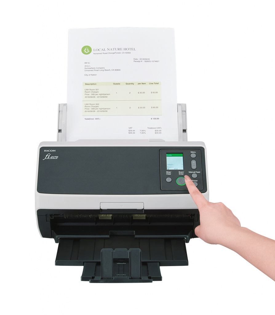 Ricoh fi-8170 ADF-/handmatige invoer scanner 600 x 600 DPI A4 Zwart, Grijs - Afbeelding 3