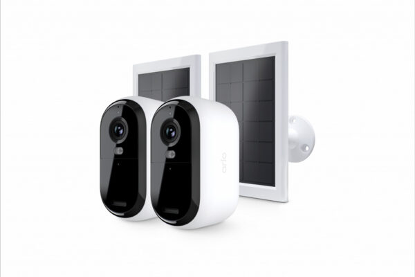 Arlo Essential 3 2K-beveiligingscamera, 2-cam met Zonnepaneel Oplader