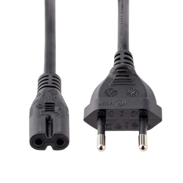StarTech.com 3m Laptop Stroomkabel, EU Plug naar C7, 2.5A 250V, 18AWG, Laptop Vervangkabel, Printer Voedingkabel, Laptop Lader K - Afbeelding 4
