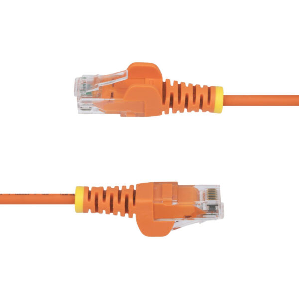 StarTech.com 15m Dunne CAT6 Ethernet Kabel, Oranje, Snagless, 100W PoE, UTP, LSZH, 28AWG Pure Koperdraad, Slim RJ45 Netwerk Patc - Afbeelding 3