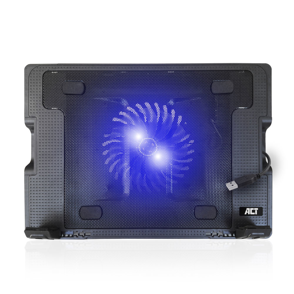 ACT Laptopstandaard, met ventilator, hoogte verstelbaar in 5 standen, 2-poorts hub - Afbeelding 3