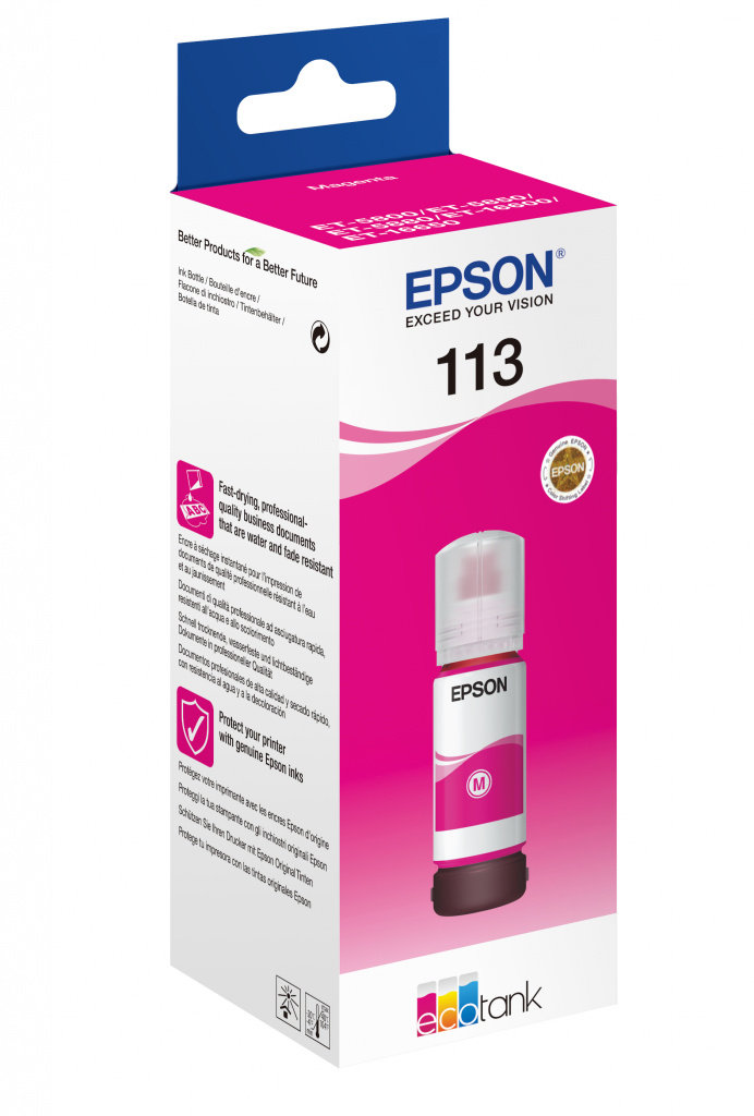 Epson 113 EcoTank Pigment Magenta ink bottle - Afbeelding 2