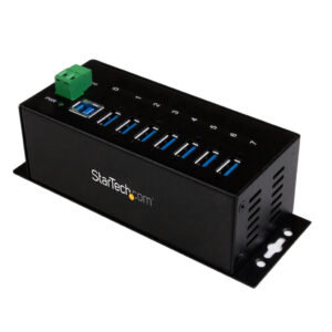StarTech.com 7-Port USB 3.0 Hub - 5Gbps - Metalen Industriële USB-A Hub met ESD-bescherming & 350W overspanningsbeveiliging - Di