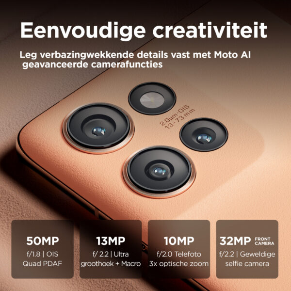 Motorola edge 50 16,9 cm (6.67") Dual SIM Android 14 5G USB Type-C 12 GB 512 GB 5000 mAh Perzik - Afbeelding 5