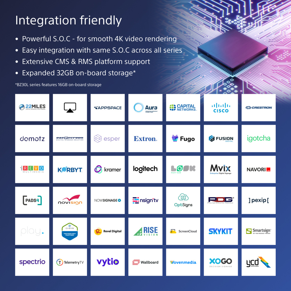 Sony FW-75BZ40L beeldkrant Digitale signage flatscreen 190,5 cm (75") LCD Wifi 700 cd/m² 4K Ultra HD Zwart Android 24/7 - Afbeelding 15