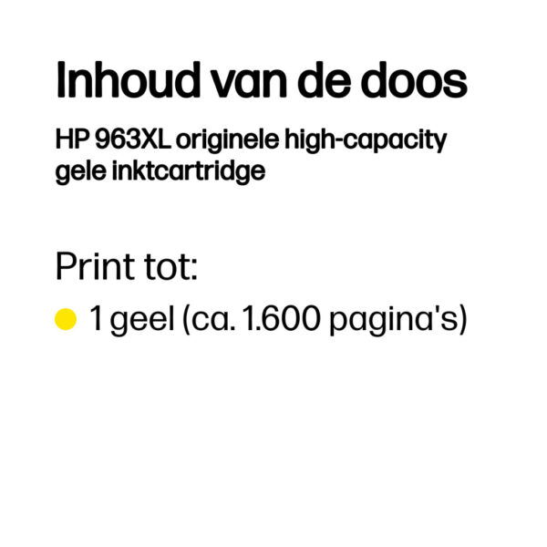 HP 963XL originele high-capacity gele inktcartridge - Afbeelding 3