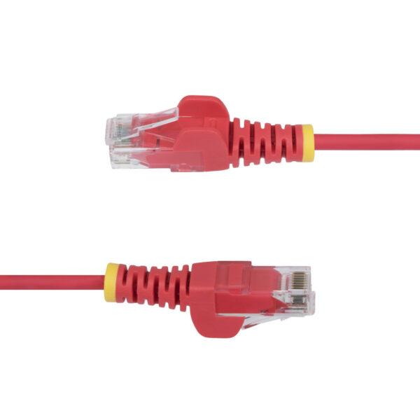 StarTech.com 10m Dunne CAT6 Ethernet Kabel, Rood, Snagless, 100W PoE, UTP, LSZH, 28AWG Pure Koperdraad, Slim RJ45 Netwerk Patchk - Afbeelding 3