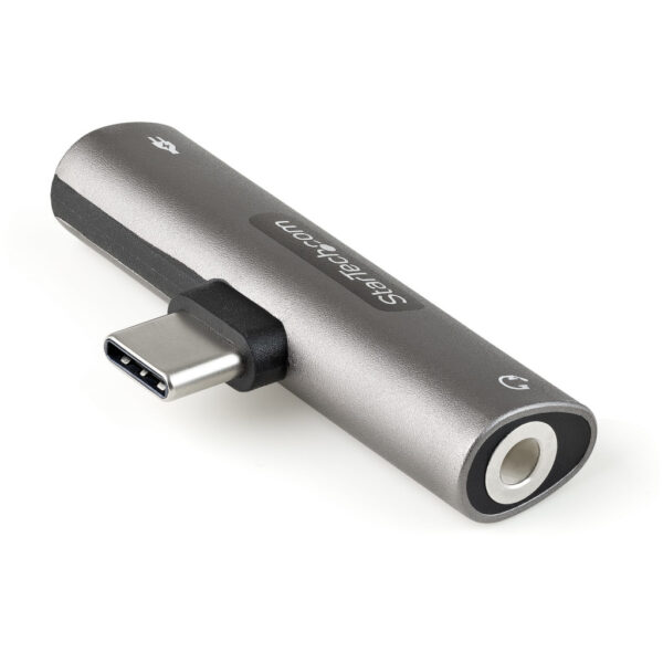 StarTech.com USB-C Audio & Oplaadadapter - USB-C Audio Adapter met 3.5mm TRRS Koptelefoon/Headset Jack en 60W USB Type-C Power D - Afbeelding 2