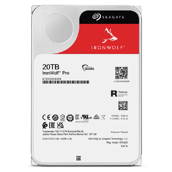 Seagate IronWolf Pro ST20000NT001 interne harde schijf 20 TB 7200 RPM 256 MB 3.5" - Afbeelding 4