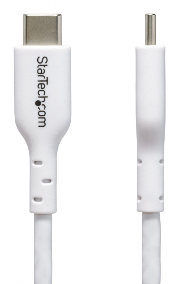 StarTech.com 2m USB-C Laadkabel, Charge & Sync, 60W (3A) PD, USB 2.0, Laptop Type C Laadkabel - Witte USB-C Oplaadkabel - Afbeelding 8