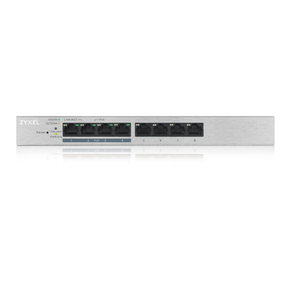 Zyxel GS1200-8HP v2 Managed Gigabit Ethernet (10/100/1000) Power over Ethernet (PoE) Grijs - Afbeelding 2