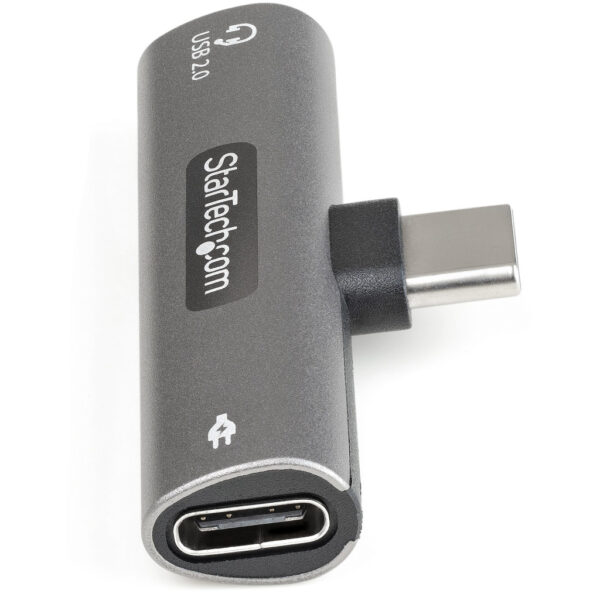 StarTech.com USB-C Audio & Oplaadadapter - USB-C Audio Adapter met USB-C Koptelefoon/Headset Poort en 60W USB Type-C Power Deliv - Afbeelding 5