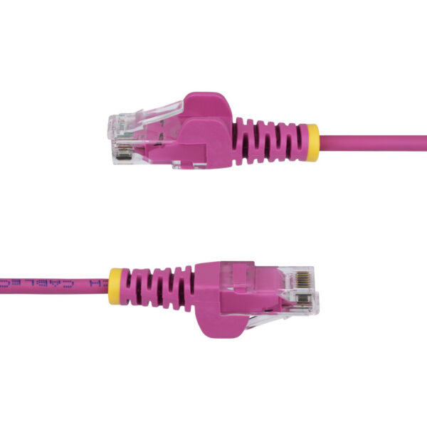 StarTech.com 10m Dunne CAT6 Ethernet Kabel, Roze, Snagless, 100W PoE, UTP, LSZH, 28AWG Pure Koperdraad, Slim RJ45 Netwerk Patchk - Afbeelding 3