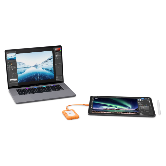 LaCie STND1000400 externe harde schijf 1 TB USB Type-C 3.2 Gen 1 (3.1 Gen 1) Grijs, Oranje - Afbeelding 4