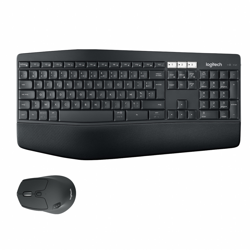 Logitech 920-008225 toetsenbord Inclusief muis Universeel RF-draadloos + Bluetooth AZERTY Belgisch Zwart - Afbeelding 2