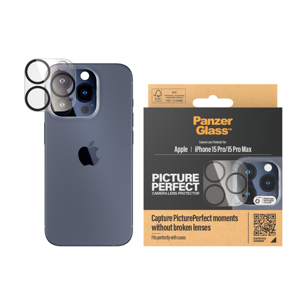 PanzerGlass ® PicturePerfect Camera Lens Protector iPhone 15 Pro | 15 Pro Max Doorzichtige schermbeschermer Apple 1 stuk(s) - Afbeelding 2