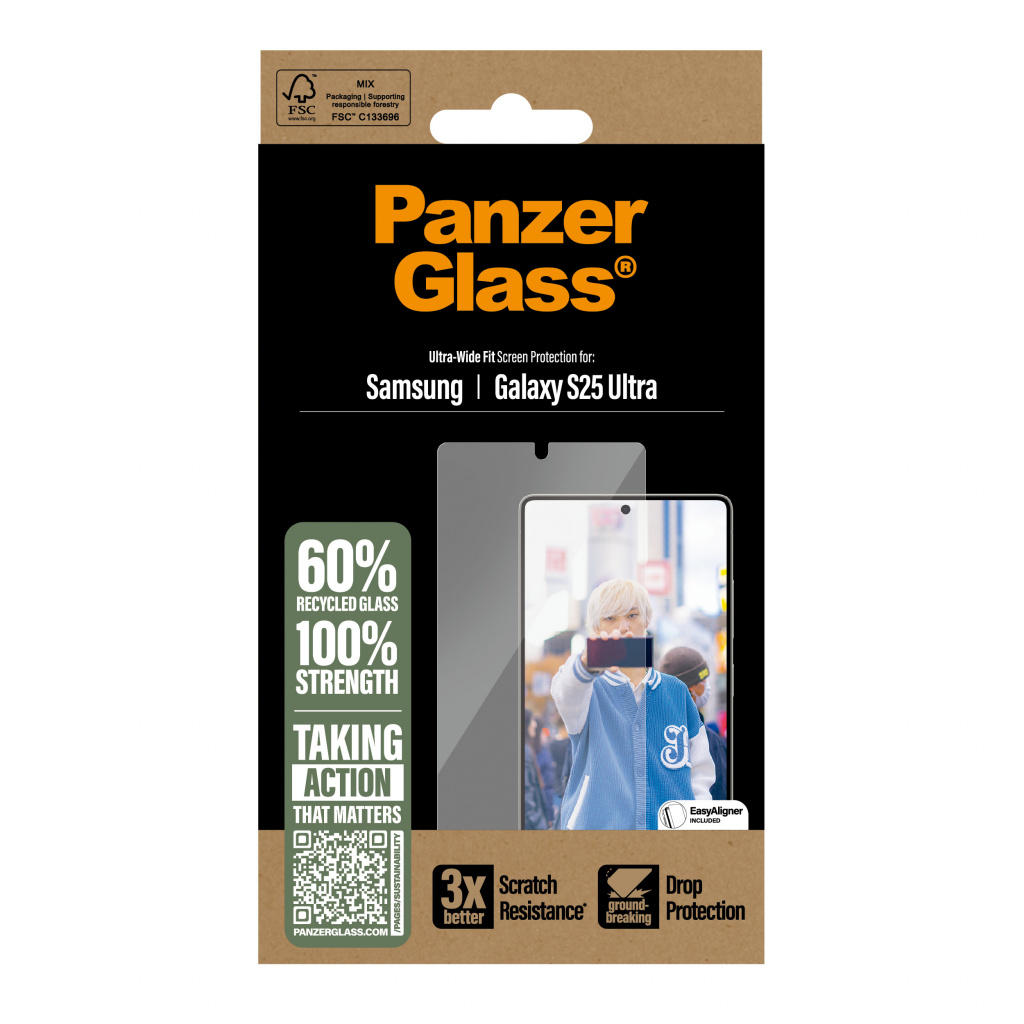 PanzerGlass ® Screen Protector Samsung Galaxy S25 Ultra | Ultra-Wide Fit Doorzichtige schermbeschermer 1 stuk(s) - Afbeelding 3