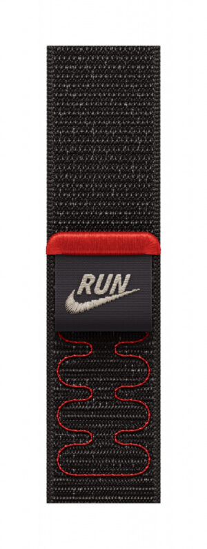 Apple Nike Sport Loop Band Zwart Nylon, Gerecycled polyester, Spandex