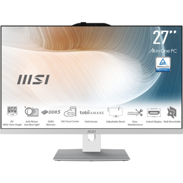MSI Modern AM272P 1M-847EU All-in-One PC/workstation Intel Core 5 120U 68,6 cm (27") 1920 x 1080 Pixels Alles-in-één-pc 8 GB DDR