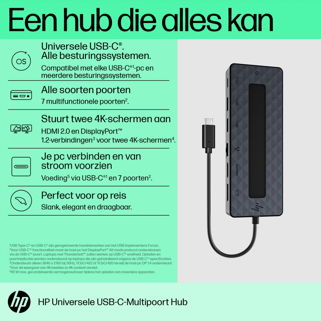 HP Universal USB-C Multiport Hub - Afbeelding 5