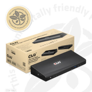 CLUB3D Type-C Universeel (2x 4K60Hz +1x 4K30Hz), oplaad Docking Station 60W DisplayLink® gecertificeerd en DP alt modus - kensin