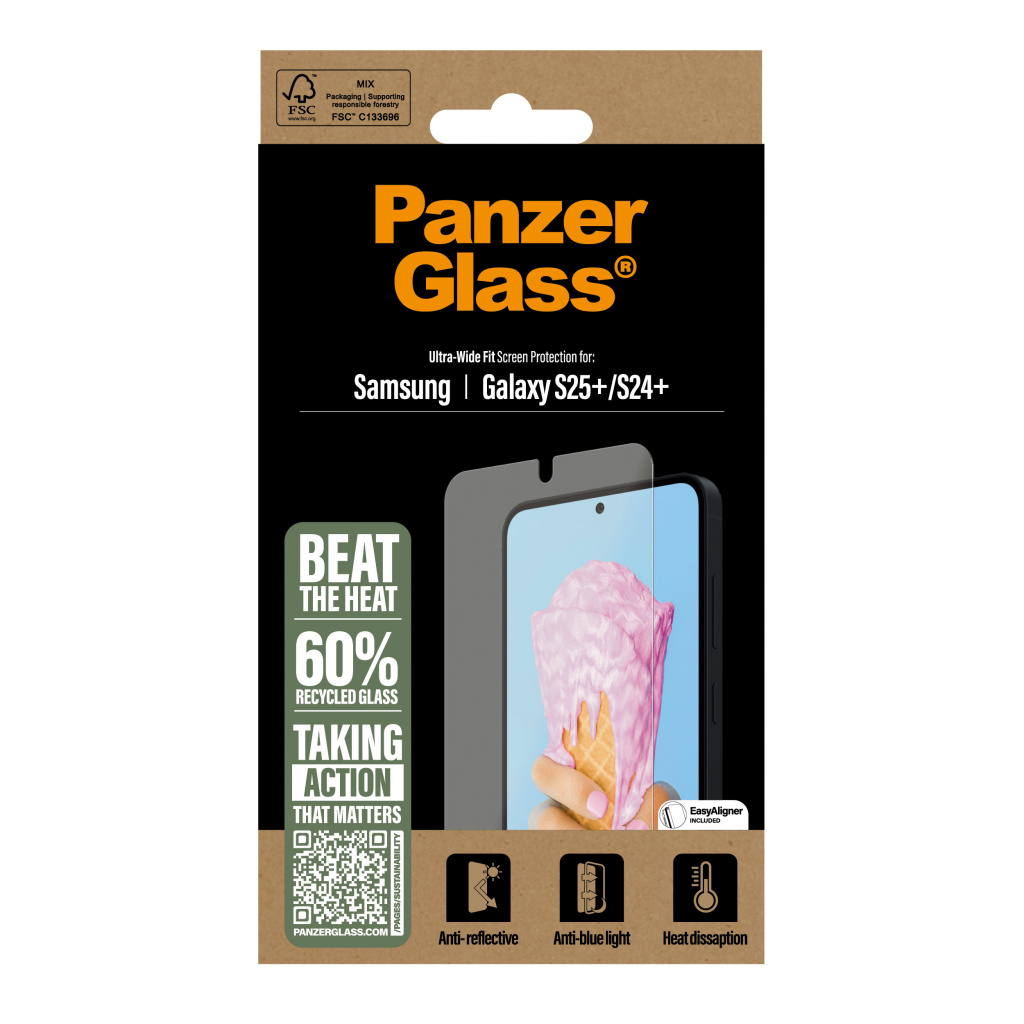 PanzerGlass ® All-in-One Screen Protector Samsung Galaxy S25+ | S24+ | Ultra Wide Fit Doorzichtige schermbeschermer 1 stuk(s) - Afbeelding 3