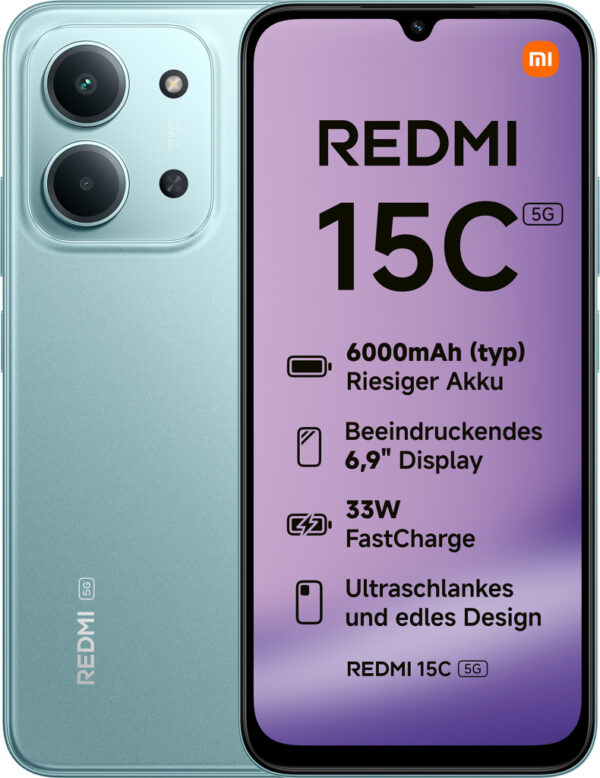 Xiaomi Redmi 15C 17,5 cm (6.9") 5G USB Type-C 4 GB 128 GB 6000 mAh Groen