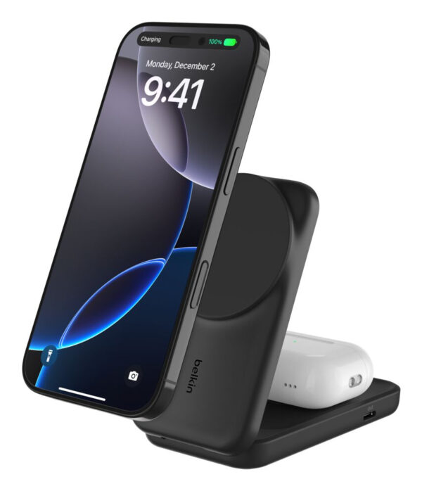 Belkin Qi2 Fitness tracker, Hoofdtelefoons, Smartphone, Smartwatch Zwart USB Draadloos opladen Snel opladen Binnen