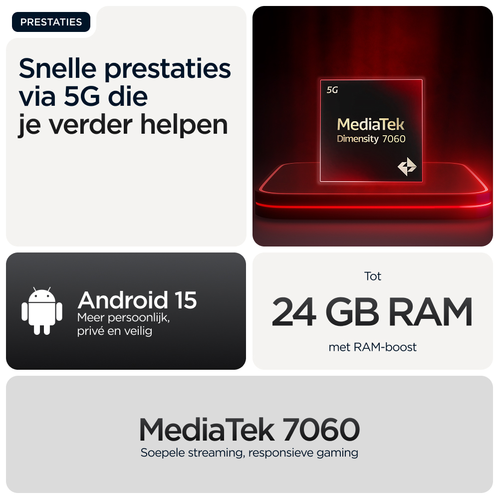 Motorola moto g56 5G 17,1 cm (6.72") Hybride Dual SIM Android 15 USB Type-C 8 GB 512 GB 5200 mAh Zwart - Afbeelding 17