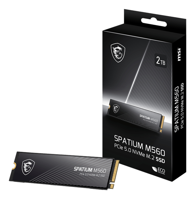 MSI Spatium M560 PCIE 5.0 NVME M.2 2 TB PCI Express 5.0 3D NAND - Afbeelding 5