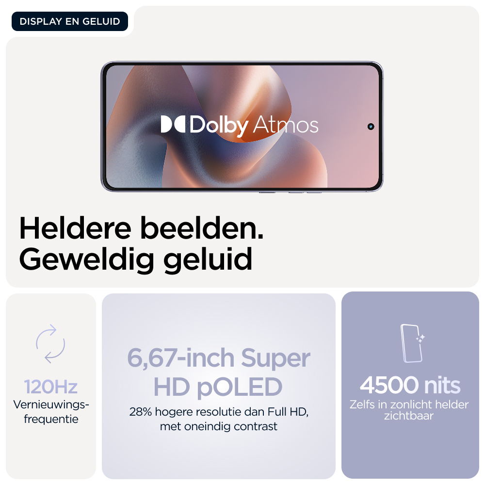 Motorola moto g86 power 5G 16,9 cm (6.67") Dual SIM Android 15 USB Type-C 12 GB 256 GB 6720 mAh Lila - Afbeelding 18