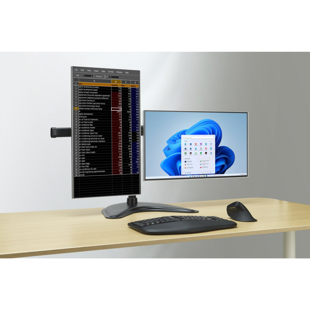 Kensington SmartFit Ergo Freestanding Dual Monitor Stand - Afbeelding 7