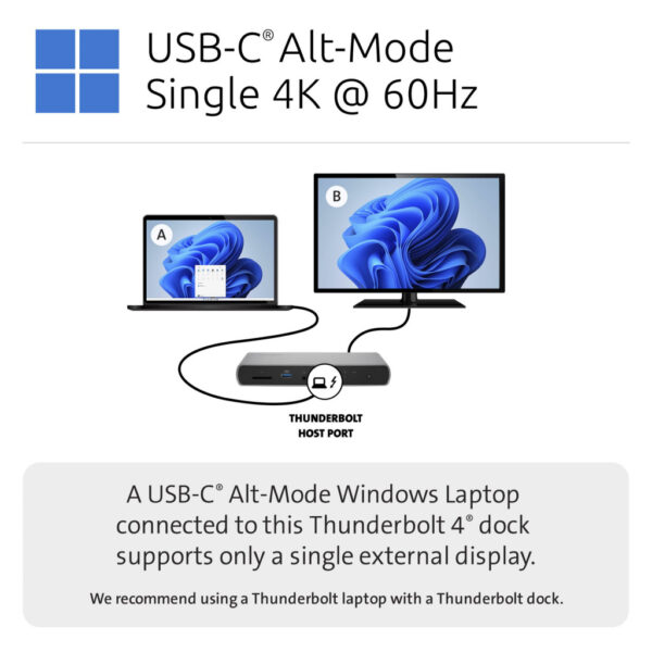 Kensington SD5760T Thunderbolt 4 Dual 4K Docking Station met 96W Power Delivery - Afbeelding 11