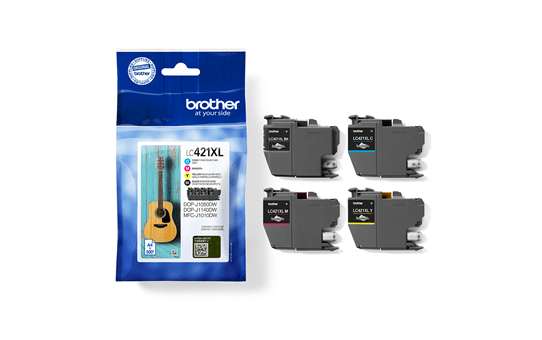 Brother LC-421XLVAL PagePack 4 stuk(s) Origineel Hoog (XL) rendement Zwart, Cyaan, Magenta, Geel - Afbeelding 3