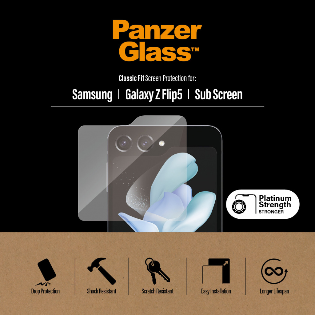PanzerGlass ® Screen Protector Samsung Galaxy Z Flip 5 Doorzichtige schermbeschermer 1 stuk(s) - Afbeelding 5