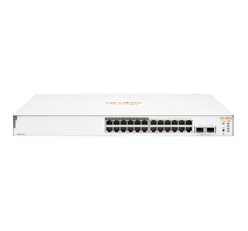 Hewlett Packard Enterprise Aruba Instant On 1830 24G 12p Class4 PoE 2SFP 195W Managed L2 Gigabit Ethernet (10/100/1000) Power ov