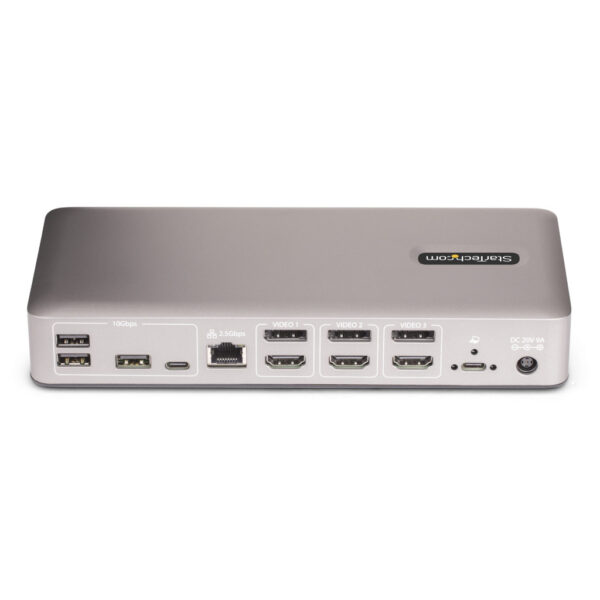 StarTech.com Triple-Monitor USB4 Docking Station, 4K 60Hz HDMI of DisplayPort, 100W Laptop Charging, 2.5GbE, USB-C Multi-Monitor - Afbeelding 4